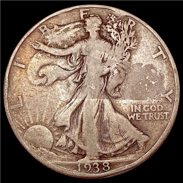 1938-D Walking Liberty Half Dollar LIGHTLY CIRCULATED