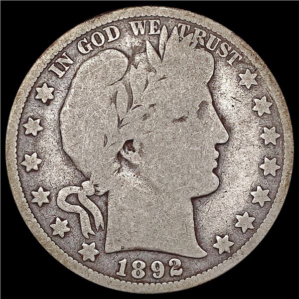 1892-O Barber Half Dollar NICELY CIRCULATED