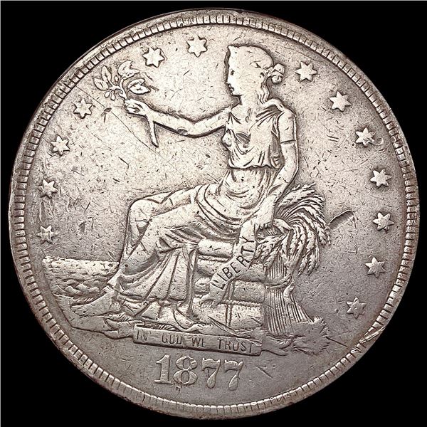 1877 Silver Trade Dollar LIGHTLY CIRCULATED
