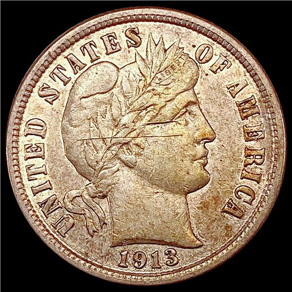 1913 Barber Dime NEARLY UNCIRCULATED