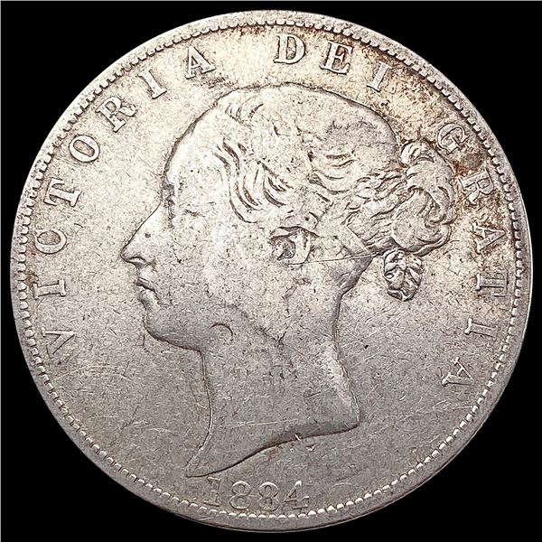 1884 Gr. Britain Half Crown LIGHTLY CIRCULATED