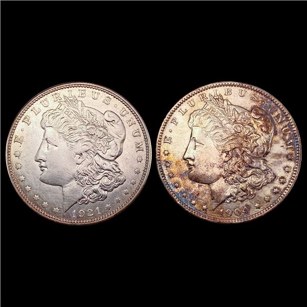 1904-1921 Morgan Silver Dollar Lot [2 Coins] HIGH GRADE