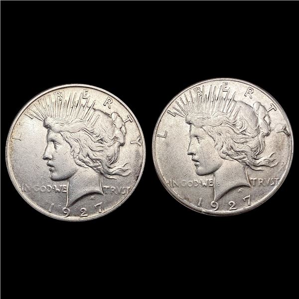1927-S, 1927-D Peace Dollar Lot [2 Coins] HIGH GRADE