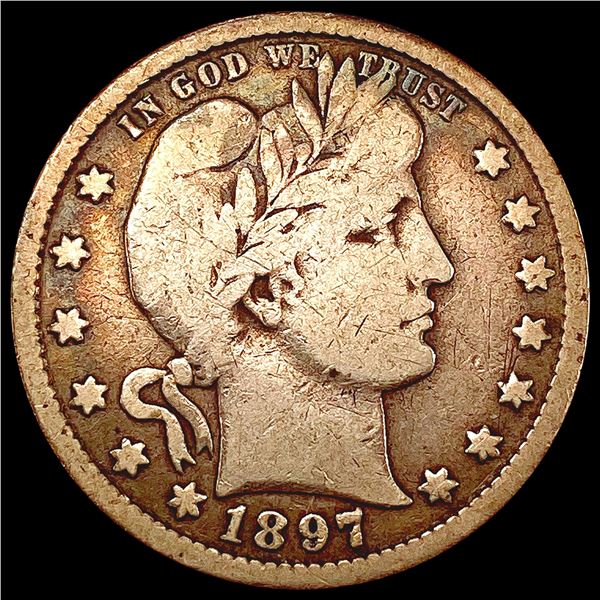 1897-O Barber Quarter ABOUT UNCIRCULATED