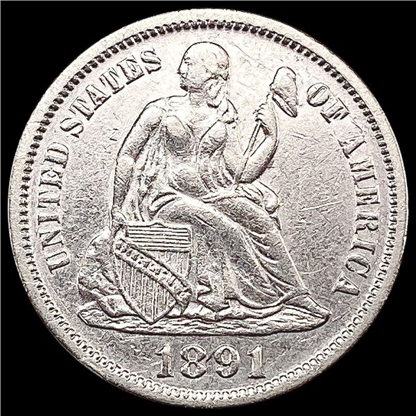 1891 Seated Liberty Dime CLOSELY UNCIRCULATED