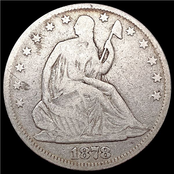1878 Seated Liberty Half Dollar LIGHTLY CIRCULATED
