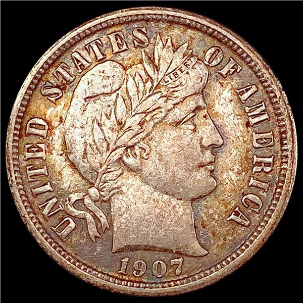 1907-O Barber Dime NEARLY UNCIRCULATED
