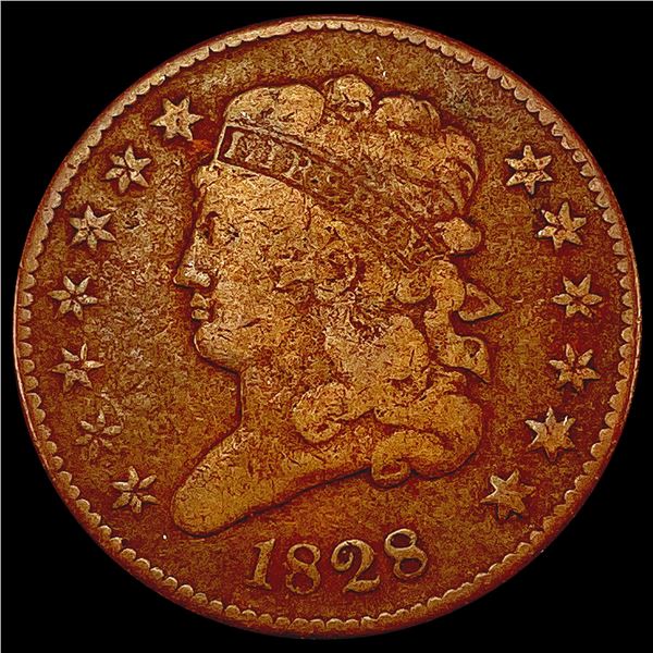 1828 Classic Head Half Cent ABOUT UNCIRCULATED