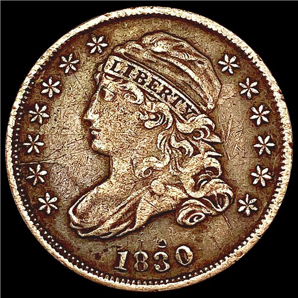 1830 Capped Bust Cent ABOUT UNCIRCULATED