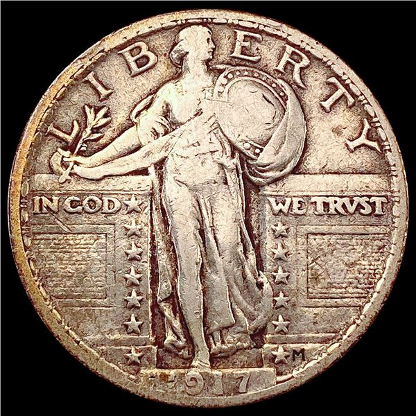 1917-P TY2 Standing Liberty Quarter NEARLY UNCIRCULATED