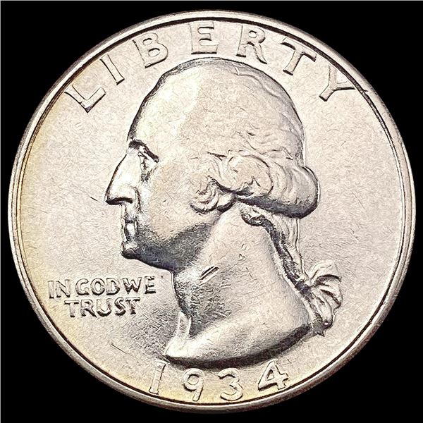 1934-D Washington Silver Quarter CHOICE AU
