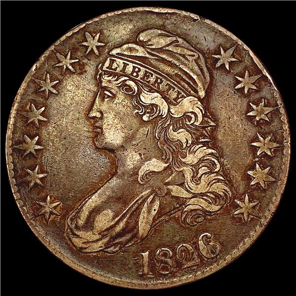 1826 Capped Bust Half Dollar LIGHTLY CIRCULATED