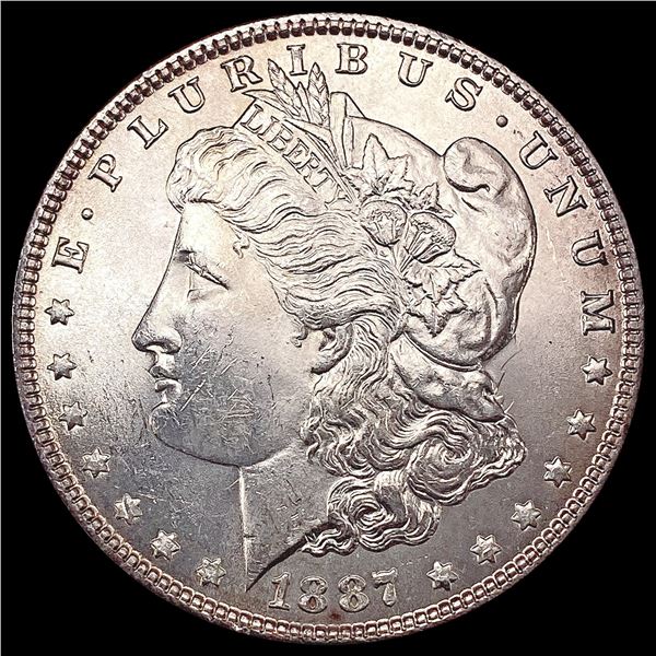 1887-P Morgan Silver Dollar SUPERB GEM BU