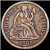 1869-S Seated Liberty Dime ABOUT UNCIRCULATED