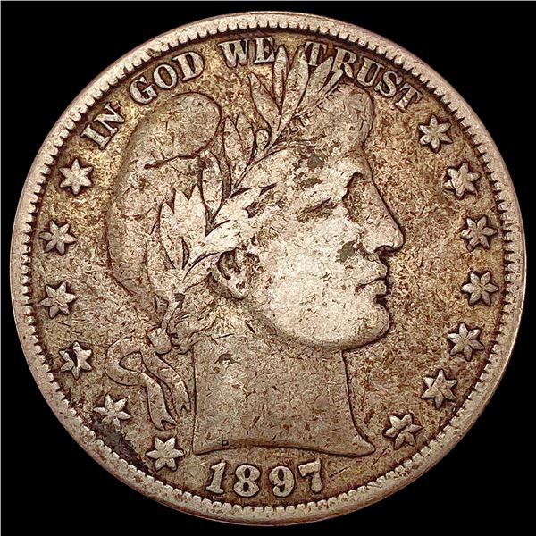1897 Barber Half Dollar ABOUT UNCIRCULATED