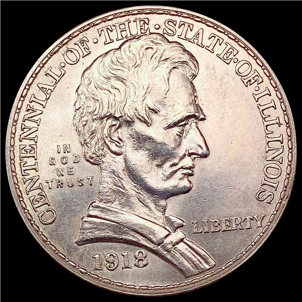1918 Illinois Half Dollar GEM BU