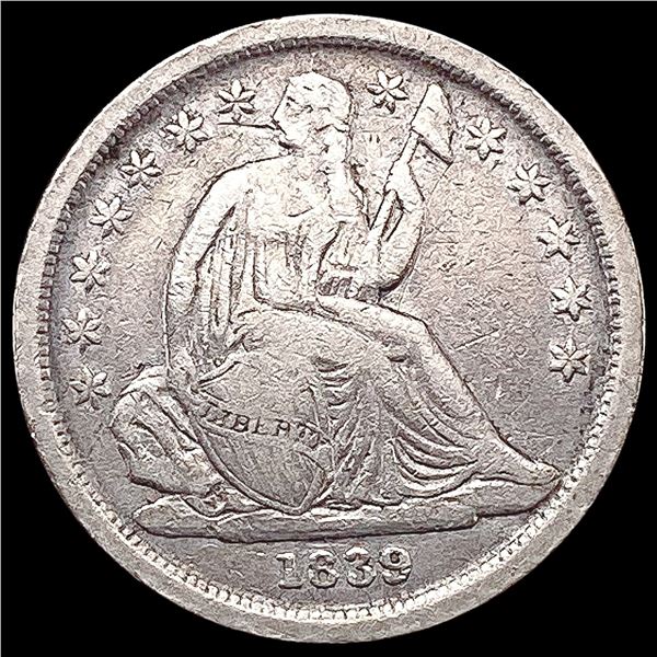 1839 Seated Liberty Dime LIGHTLY CIRCULATED