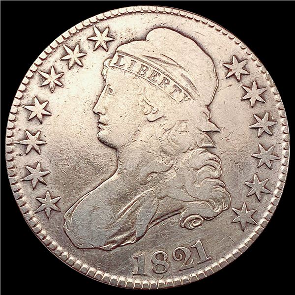 1821 Capped Bust Half Dollar LIGHTLY CIRCULATED