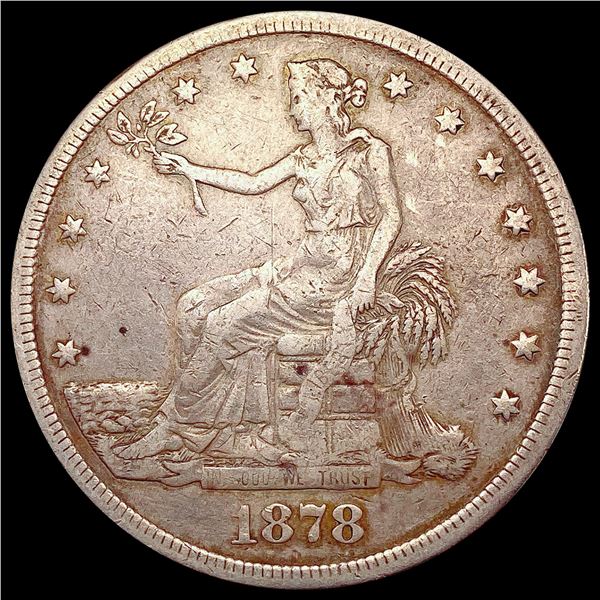 1878 Silver Trade Dollar NEARLY UNCIRCULATED