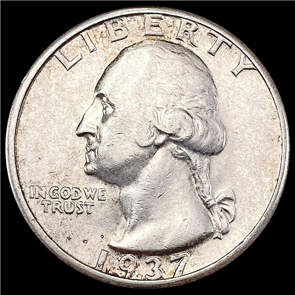 1937-S Washington Silver Quarter CHOICE AU