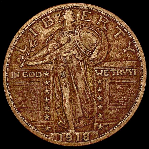 1918 Standing Liberty Quarter LIGHTLY CIRCULATED