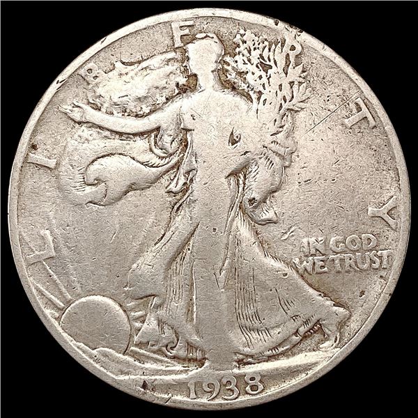 1938-D Walking Liberty Half Dollar LIGHTLY CIRCULATED