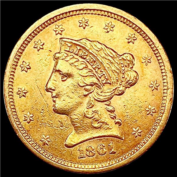 1861 $2.50 Gold Quarter Eagle UNCIRCULATED