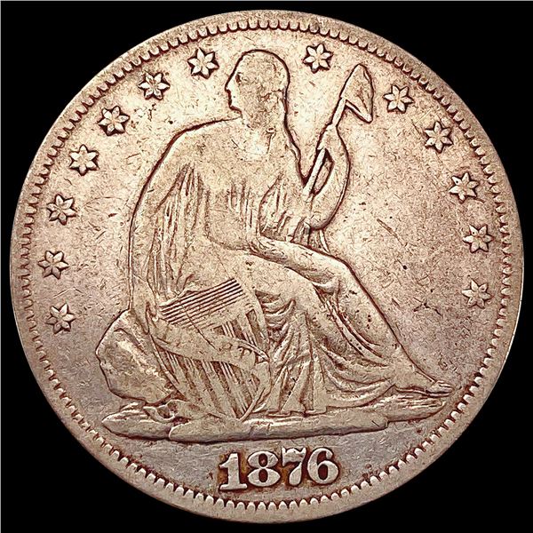 1876 Seated Liberty Half Dollar ABOUT UNCIRCULATED