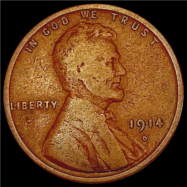 1914-D Wheat Cent ABOUT UNCIRCULATED