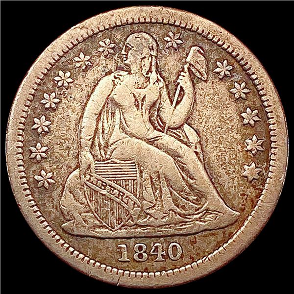 1840 Seated Liberty Dime ABOUT UNCIRCULATED