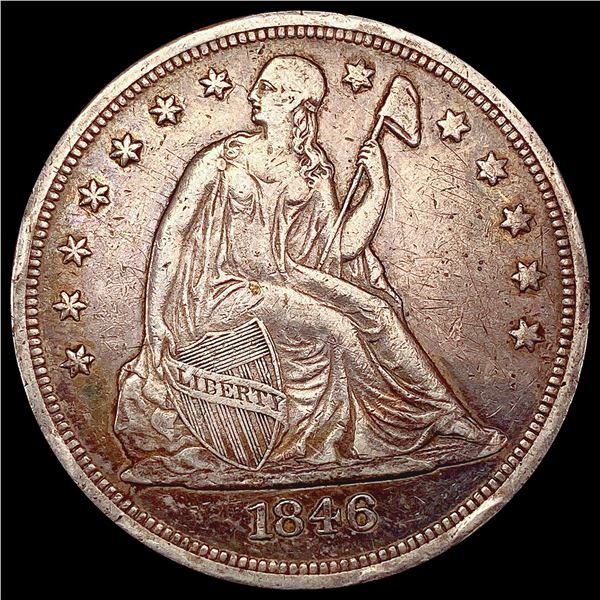 1846-O Seated Liberty Dollar NEARLY UNCIRCULATED