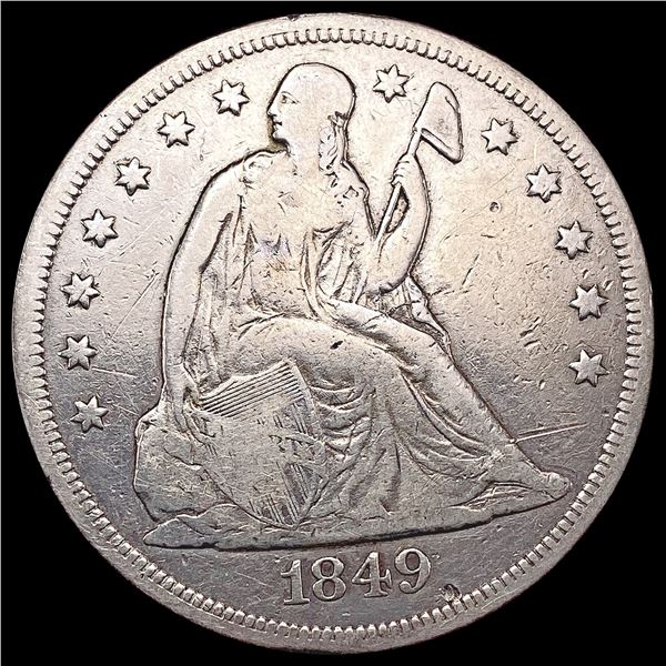 1849 Seated Liberty Dollar NICELY CIRCULATED