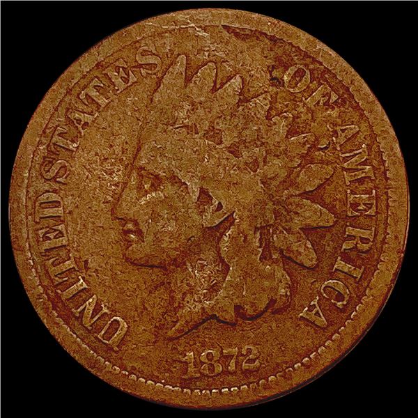 1872 Indian Head Cent LIGHTLY CIRCULATED