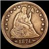 1874-Arr. Seated Liberty Quarter LIGHTLY CIRCULATED