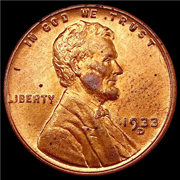 1933-D Wheat Cent SUPERB GEM BU