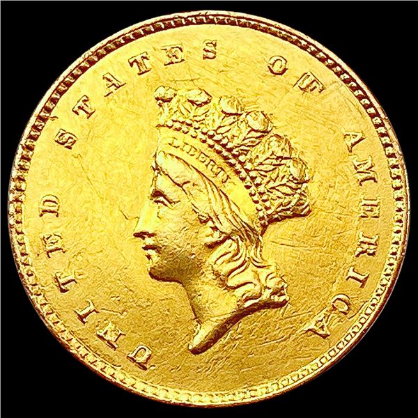 1855 Rare Gold Dollar CHOICE BU