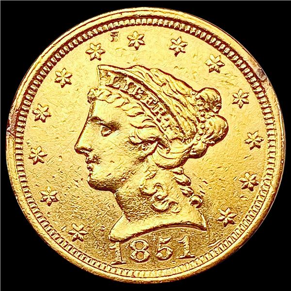 1851 $2.50 Gold Quarter Eagle CHOICE AU