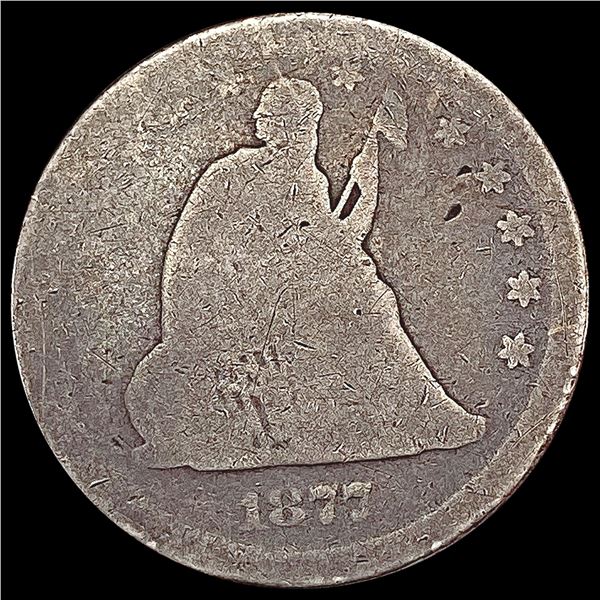 1877-CC Seated Liberty Quarter NICELY CIRCULATED