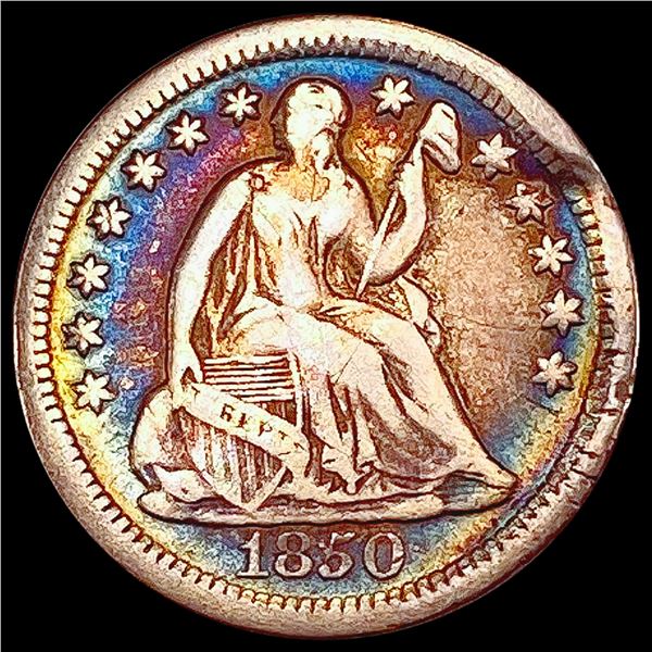 1850-O Seated Liberty Half Dime LIGHTLY CIRCULATED