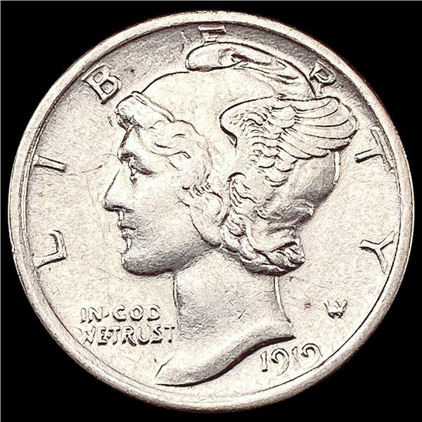 1919-D Mercury Dime NEARLY UNCIRCULATED