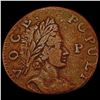 Image 1 : 1760 Hibernia Farthing ABOUT UNCIRCULATED