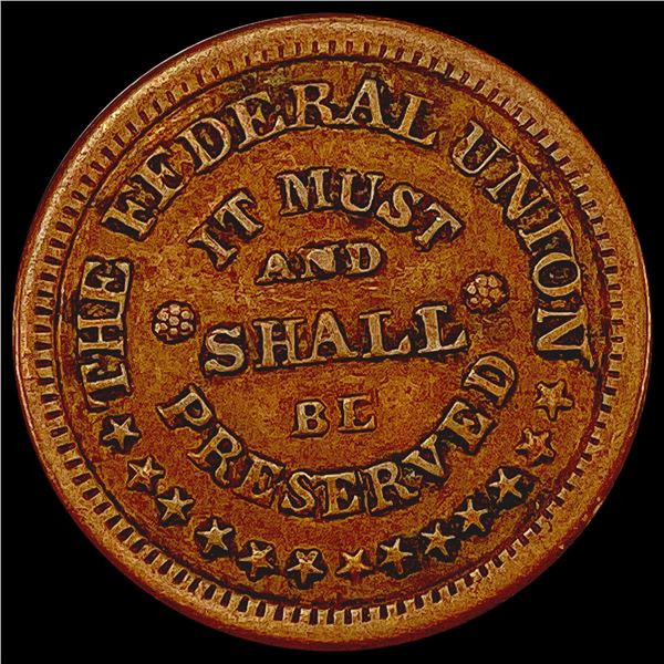 1863 Civil War Token; Army Navy CLOSELY UNCIRCULATED