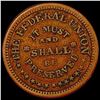 Image 1 : 1863 Civil War Token; Army Navy CLOSELY UNCIRCULATED