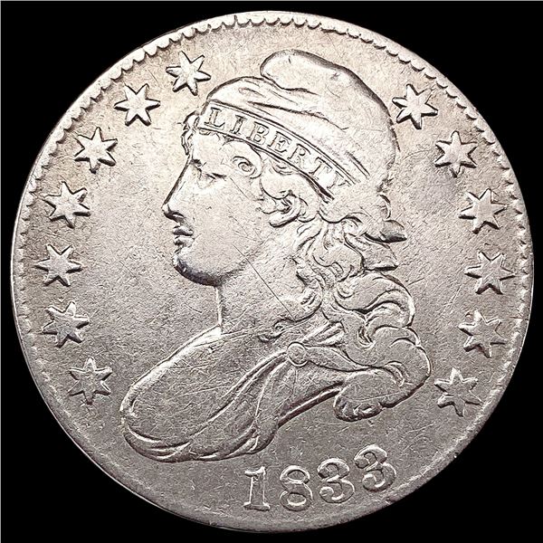 1833 Capped Bust Half Dollar ABOUT UNCIRCULATED
