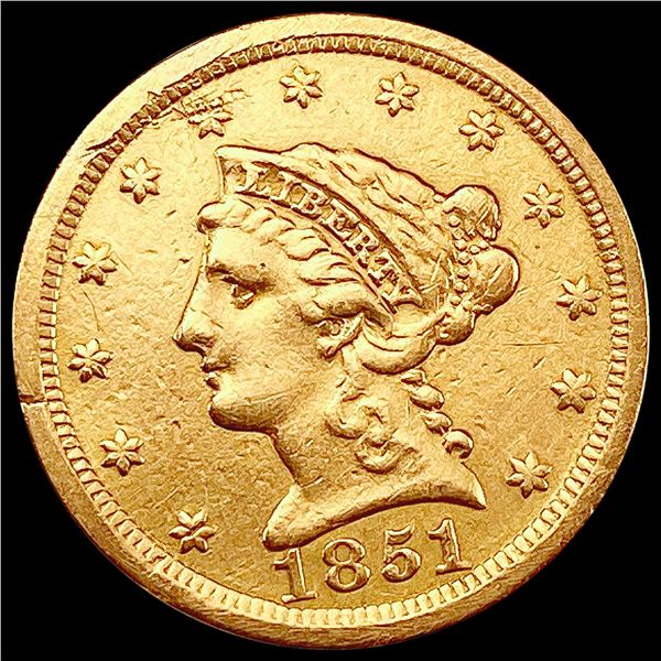1851-O $2.50 Gold Quarter Eagle LIGHTLY CIRCULATED
