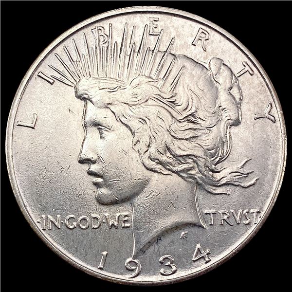 1934-D Silver Peace Dollar CHOICE AU
