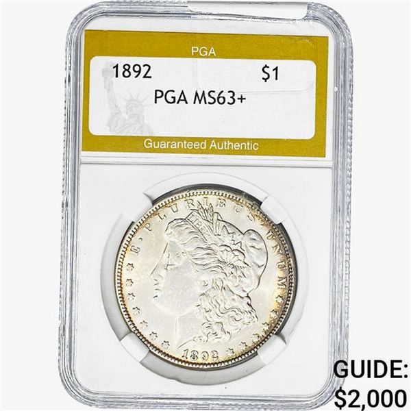 1892 Morgan Silver Dollar PGA MS63+