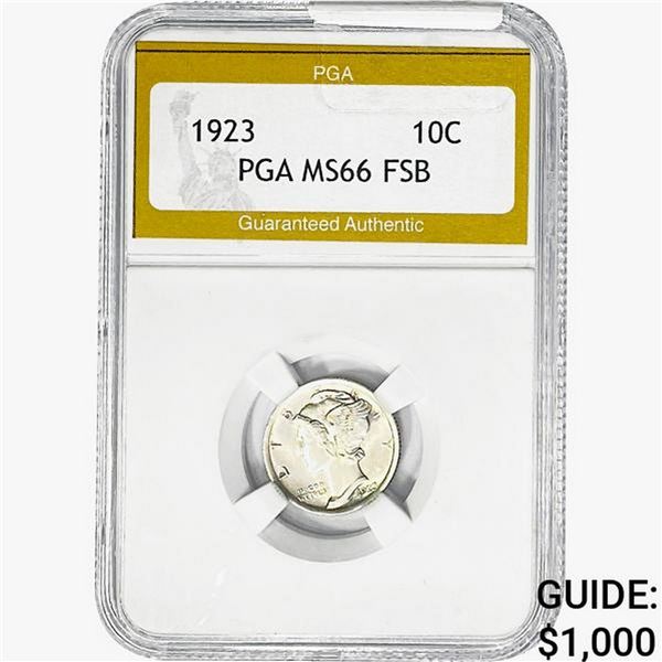 1923 Mercury Silver Dime PGA MS66 FSB