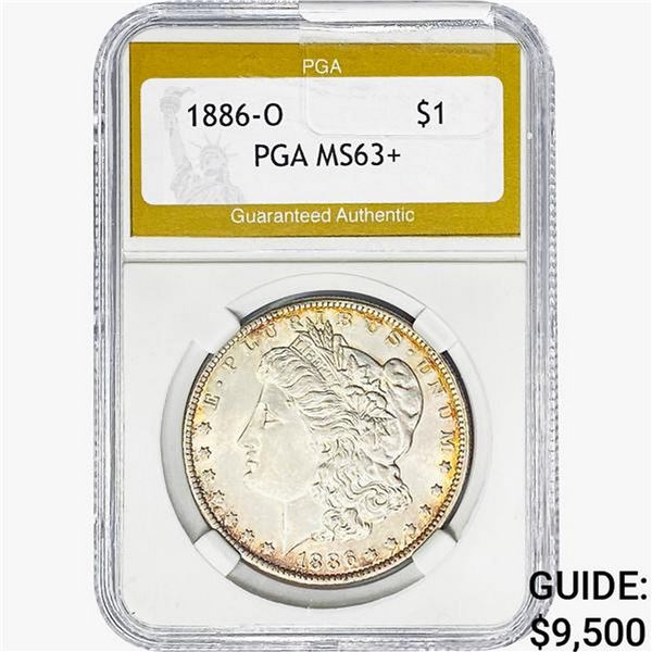 1886-O Morgan Silver Dollar PGA MS63+