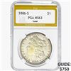 1886-S Morgan Silver Dollar PGA MS63 DETAIL